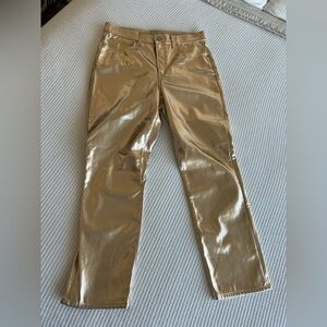 GAP Gold Shimmer Straight Leg Jeans